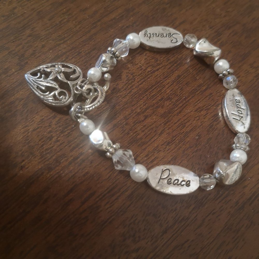 "Peace Hope Serenity" bracelet
